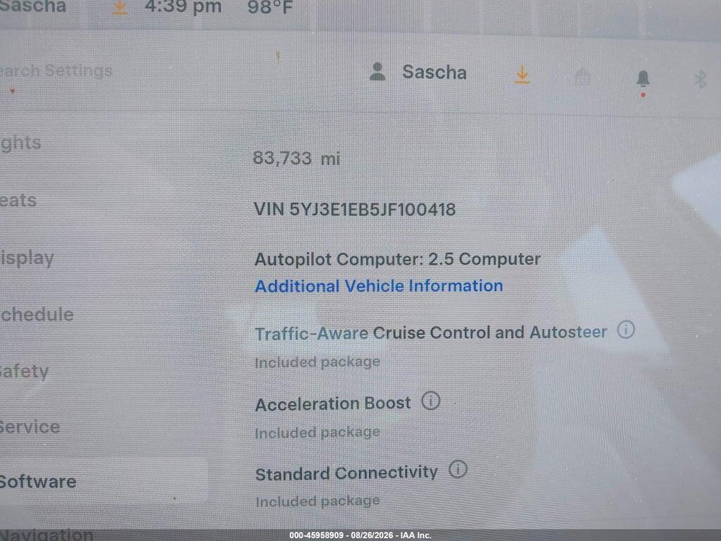 5YJ3E1EB5JF100418 2018 TESLA MODEL 3 photo no. 7