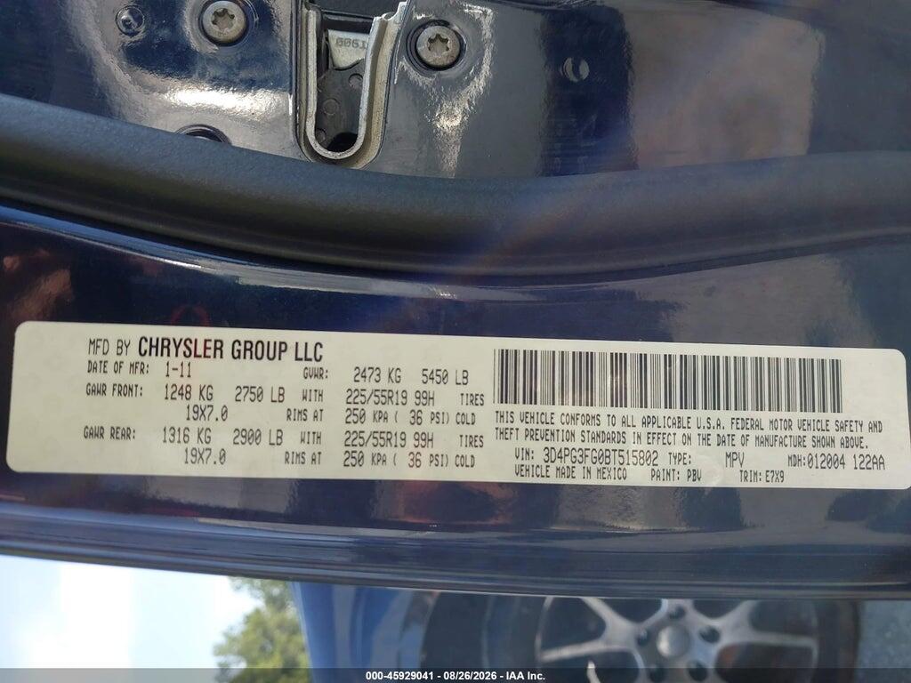 3D4PG3FG0BT515802 2011 DODGE JOURNEY photo no. 9
