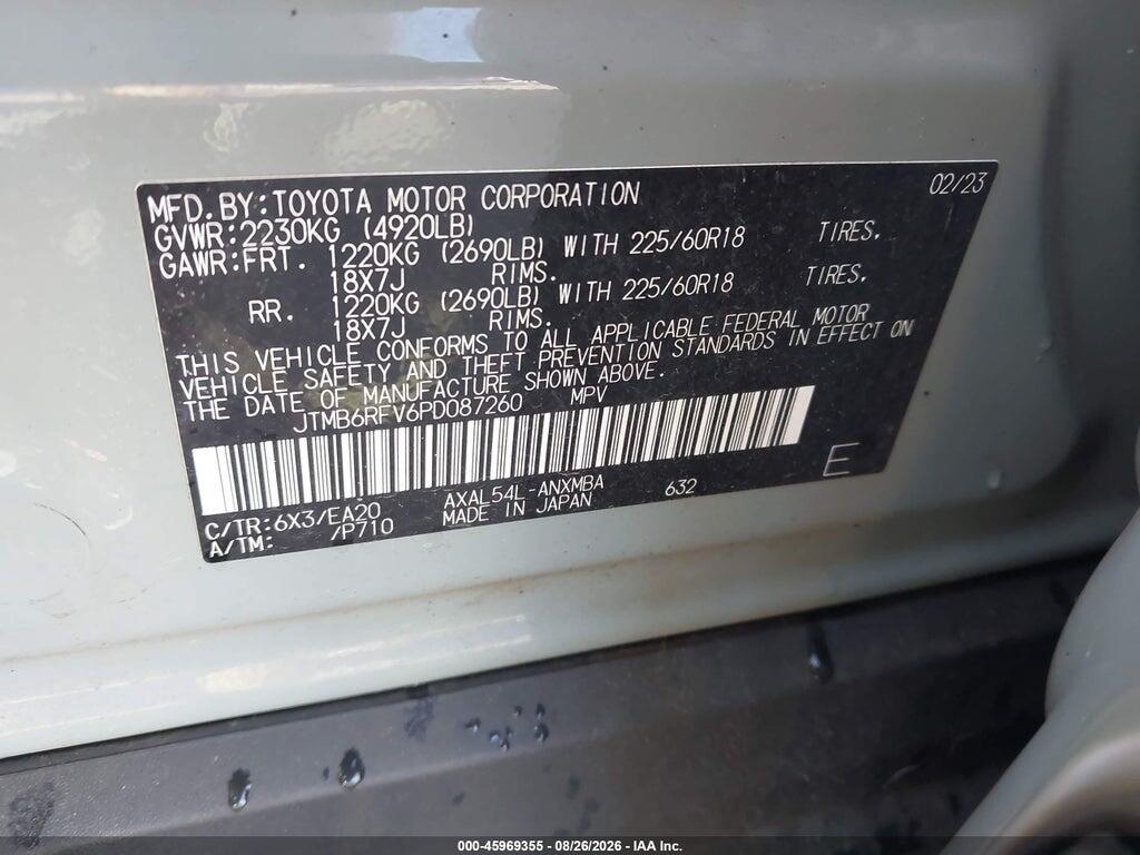 JTMB6RFV6PD087260 2023 TOYOTA RAV4 HYBRID photo no. 9