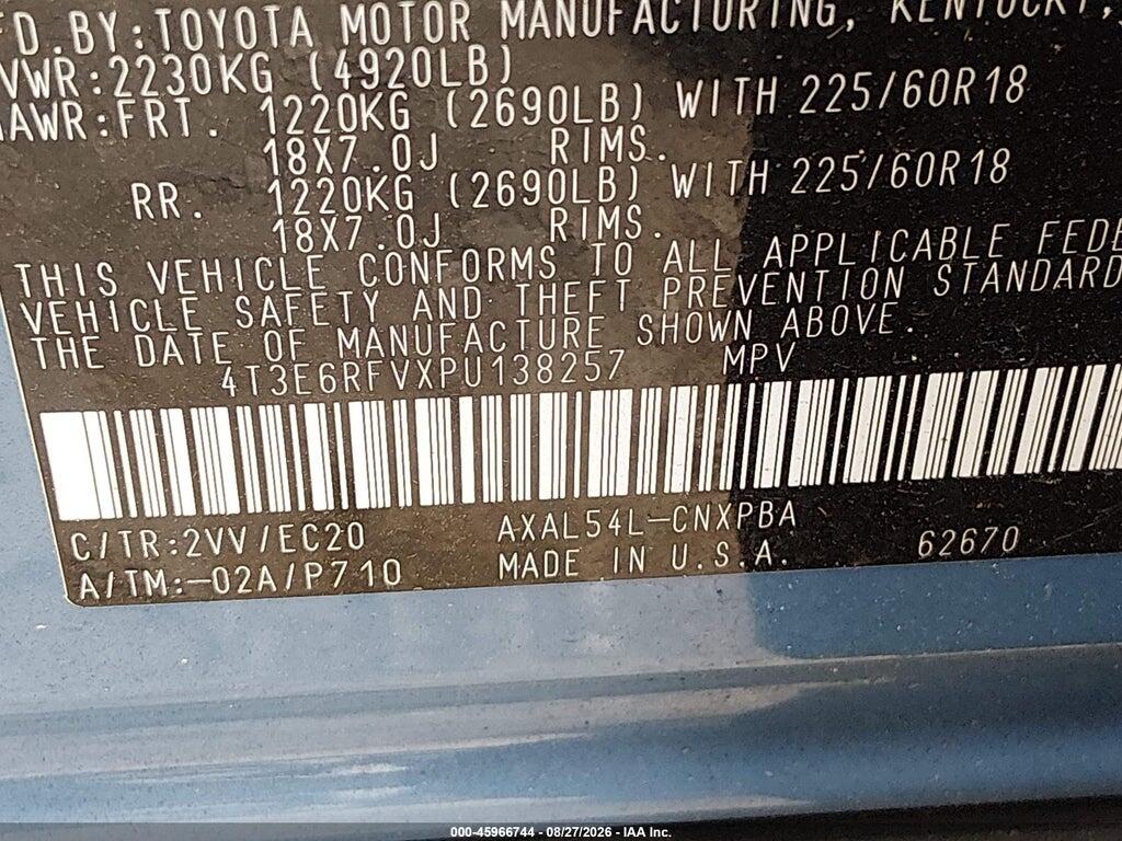 4T3E6RFVXPU138257 2023 TOYOTA RAV4 HYBRID photo no. 9