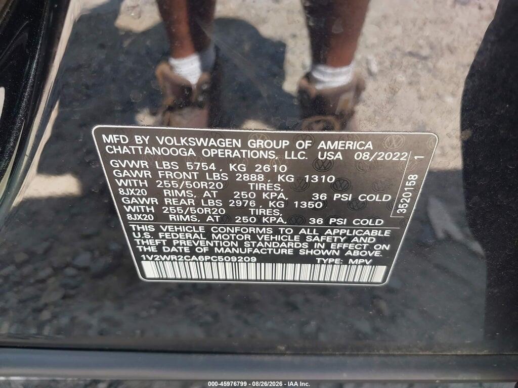 1V2WR2CA6PC509209 2023 VOLKSWAGEN ATLAS photo no. 9
