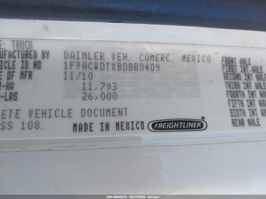 1FVACWDTXBDBB0409 2011 FREIGHTLINER M2 photo no. 9
