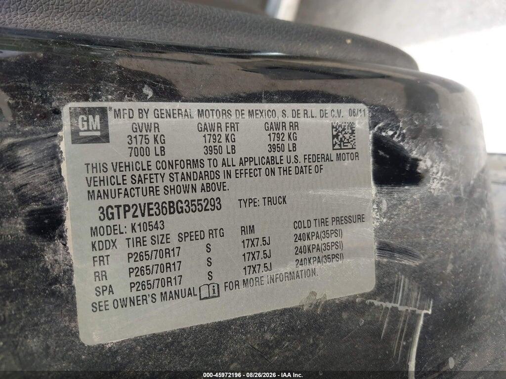 3GTP2VE36BG355293 2011 GMC SIERRA 1500 photo no. 9