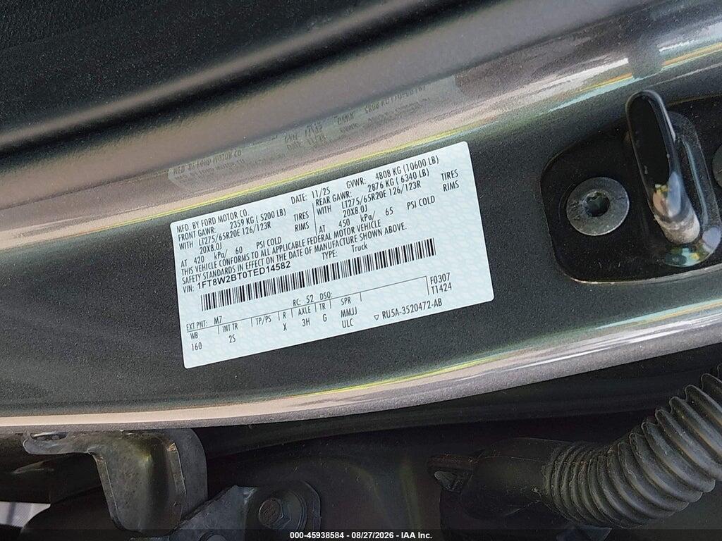 1FT8W2BT0TED14582 2026 FORD F-250 photo no. 8