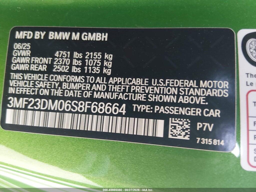 3MF23DM06S8F68664 2025 BMW M2 photo no. 9