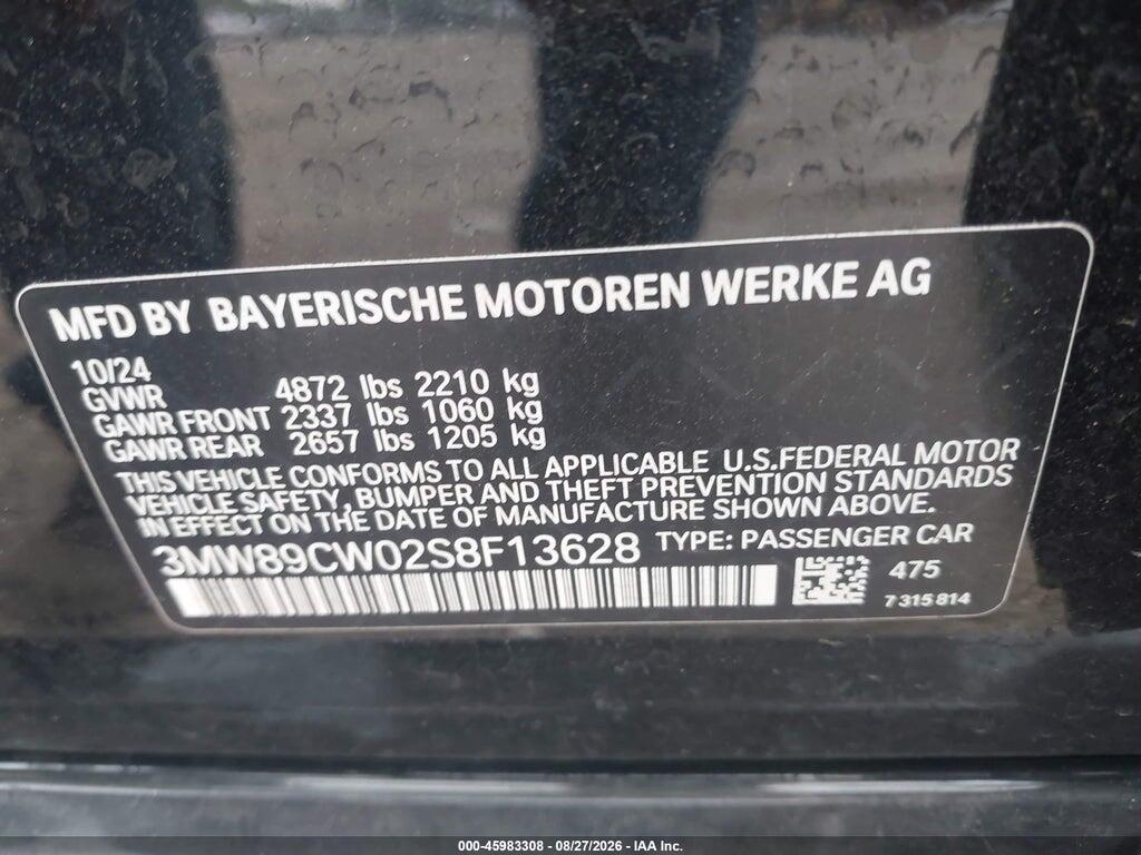 3MW89CW02S8F13628 2025 BMW 330I photo no. 9