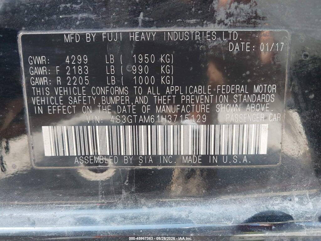 4S3GTAM61H3715129 2017 SUBARU IMPREZA photo no. 9