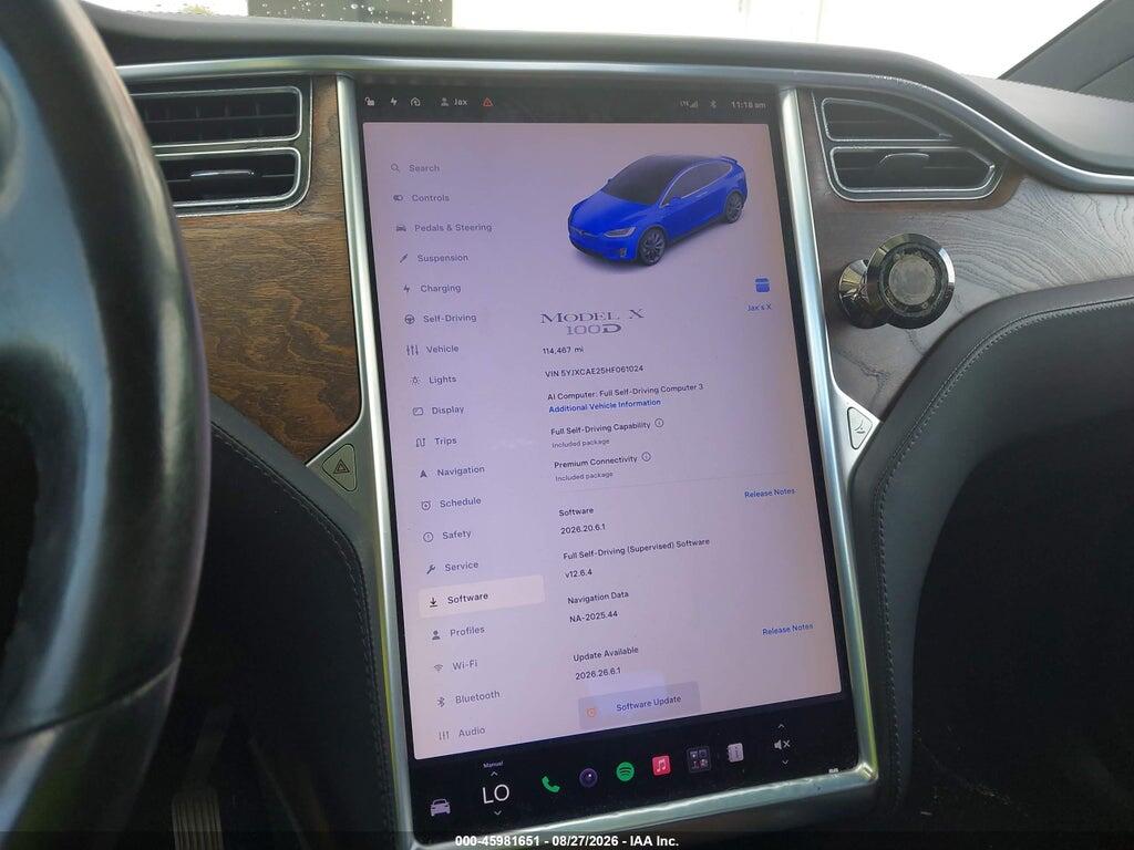 5YJXCAE25HF061024 2017 TESLA MODEL X photo no. 7