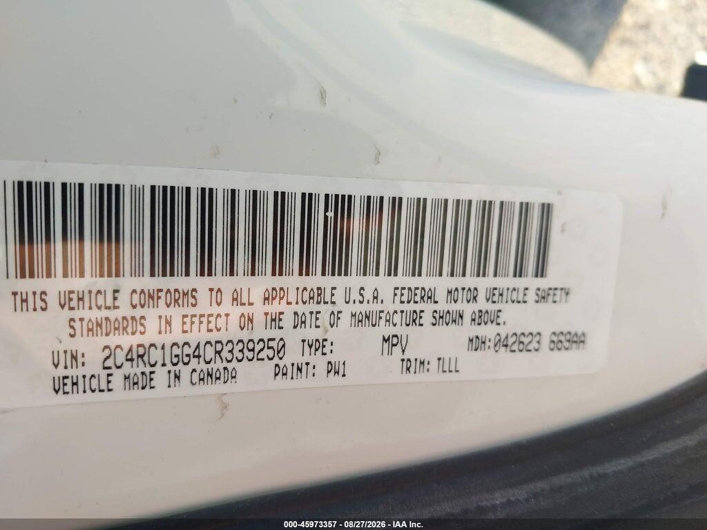 2C4RC1GG4CR339250 2012 CHRYSLER TOWN & COUNTRY photo no. 9