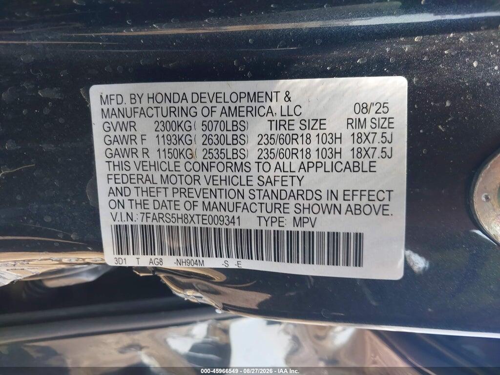 7FARS5H8XTE009341 2026 HONDA CR-V HYBRID photo no. 9