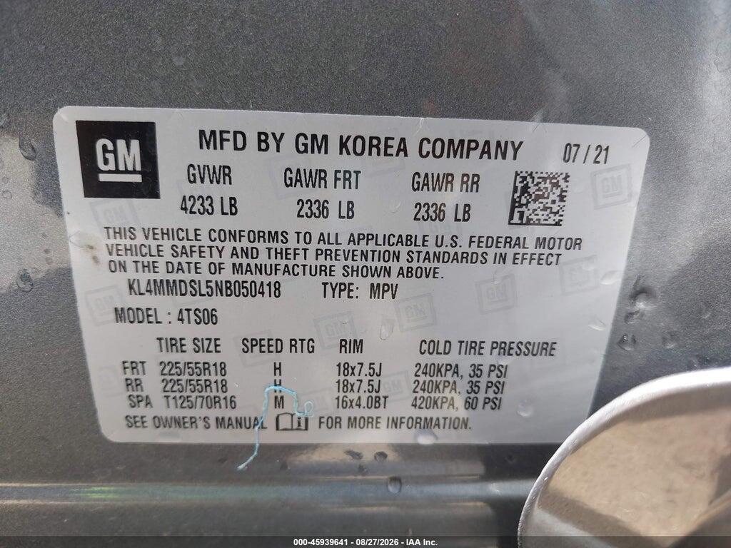 KL4MMDSL5NB050418 2022 BUICK ENCORE GX photo no. 9