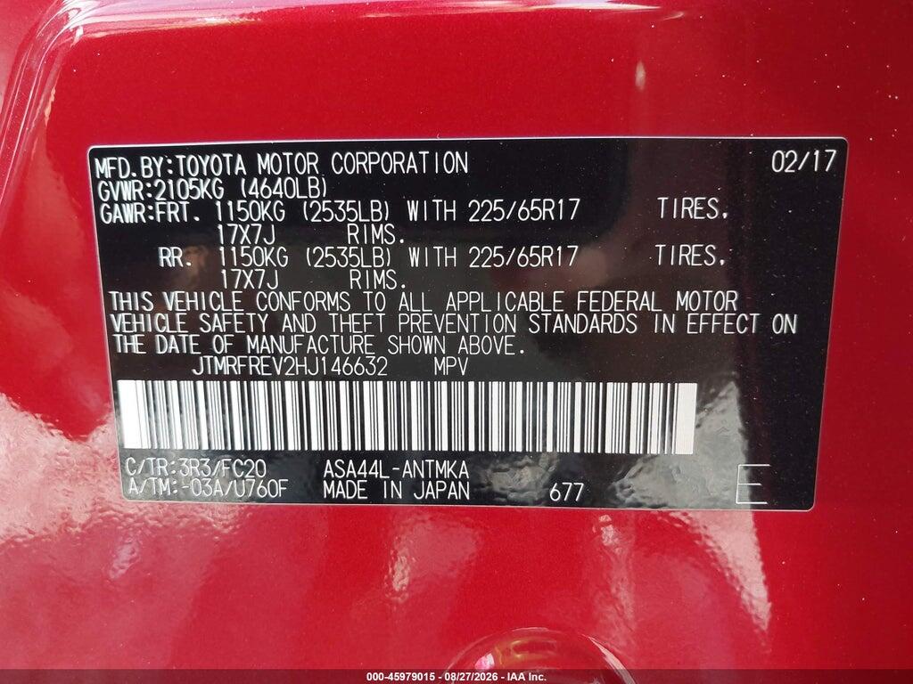JTMRFREV2HJ146632 2017 TOYOTA RAV4 photo no. 9