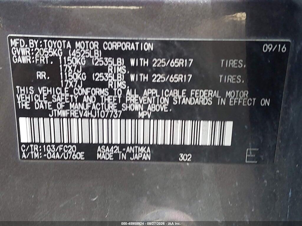JTMWFREV4HJ107737 2017 TOYOTA RAV4 photo no. 9