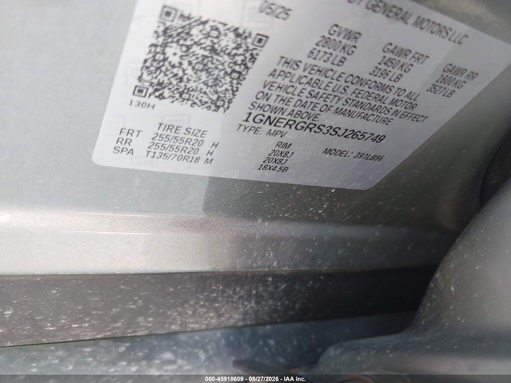 1GNERGRS3SJ265749 2025 CHEVROLET TRAVERSE photo no. 9
