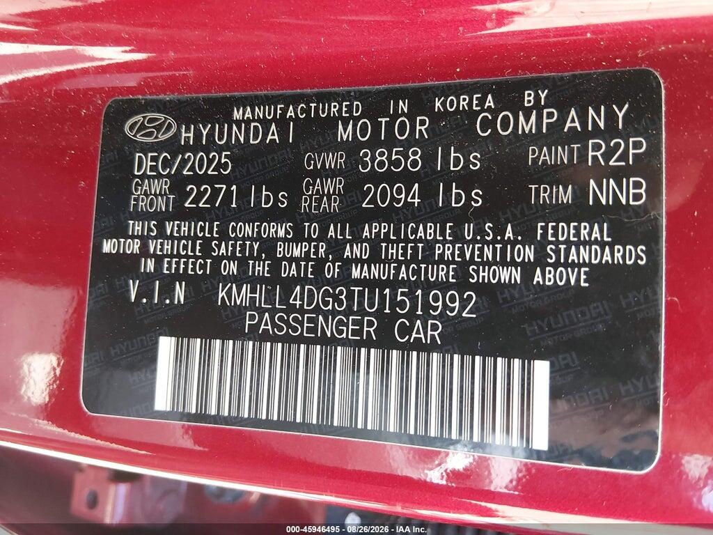 KMHLL4DG3TU151992 2026 HYUNDAI ELANTRA photo no. 9