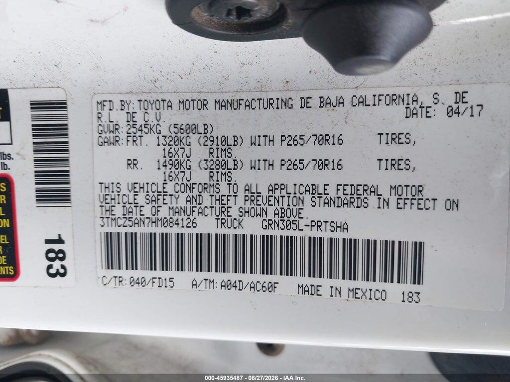 3TMCZ5AN7HM084126 2017 TOYOTA TACOMA photo no. 9