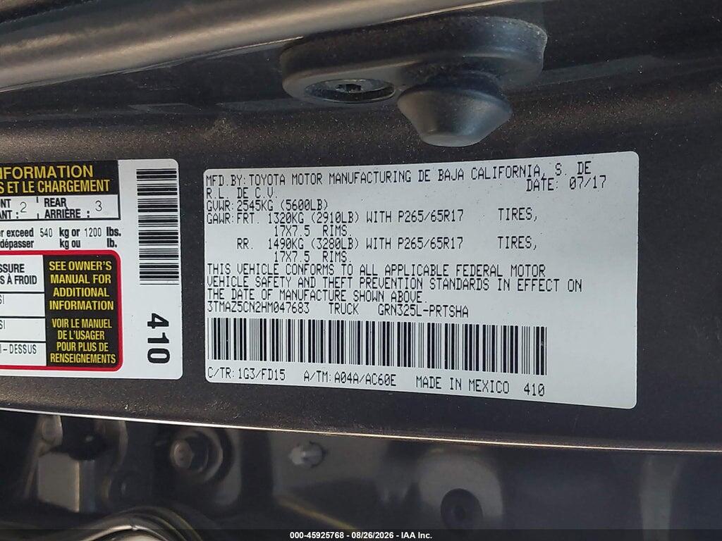 3TMAZ5CN2HM047683 2017 TOYOTA TACOMA photo no. 9