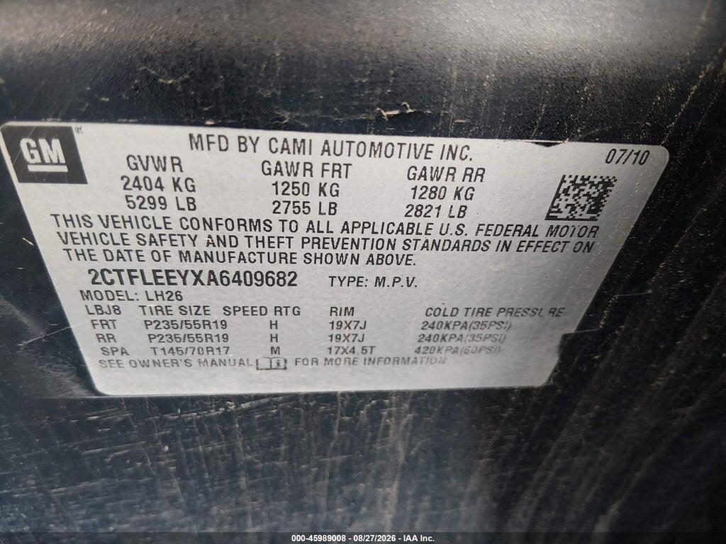 2CTFLEEYXA6409682 2010 GMC TERRAIN photo no. 9