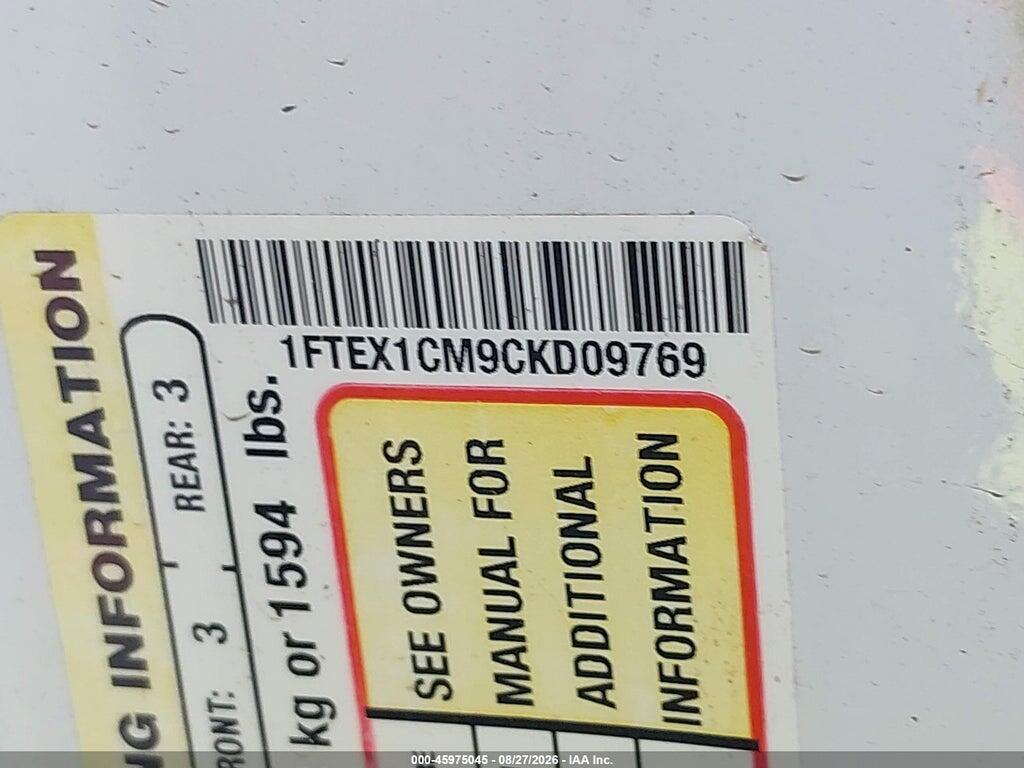 1FTEX1CM9CKD09769 2012 FORD F-150 photo no. 9