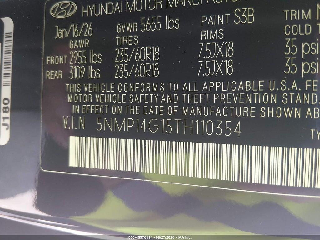 5NMP14G15TH110354 2026 HYUNDAI SANTA FE HYBRID photo no. 9