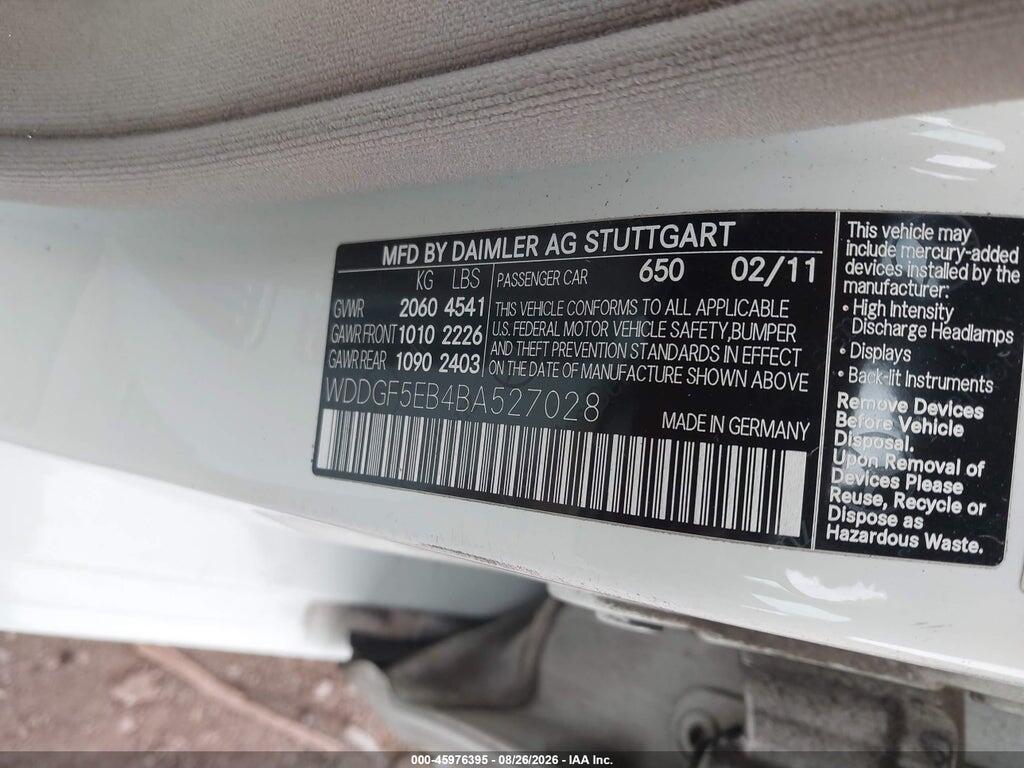 WDDGF5EB4BA527028 2011 MERCEDES-BENZ C 300 photo no. 9