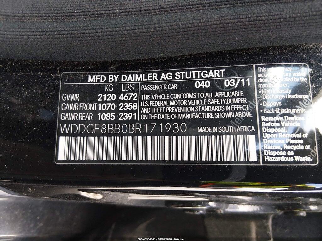 WDDGF8BB0BR171930 2011 MERCEDES-BENZ C 300 photo no. 9