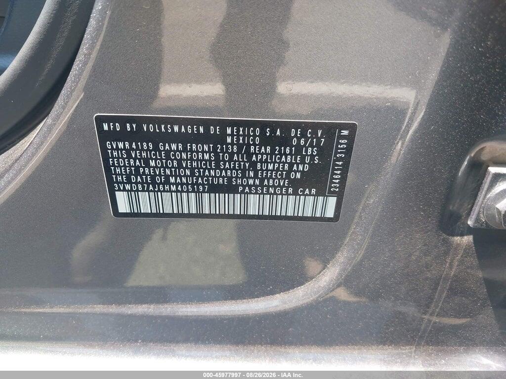 3VWDB7AJ6HM405197 2017 VOLKSWAGEN JETTA photo no. 9