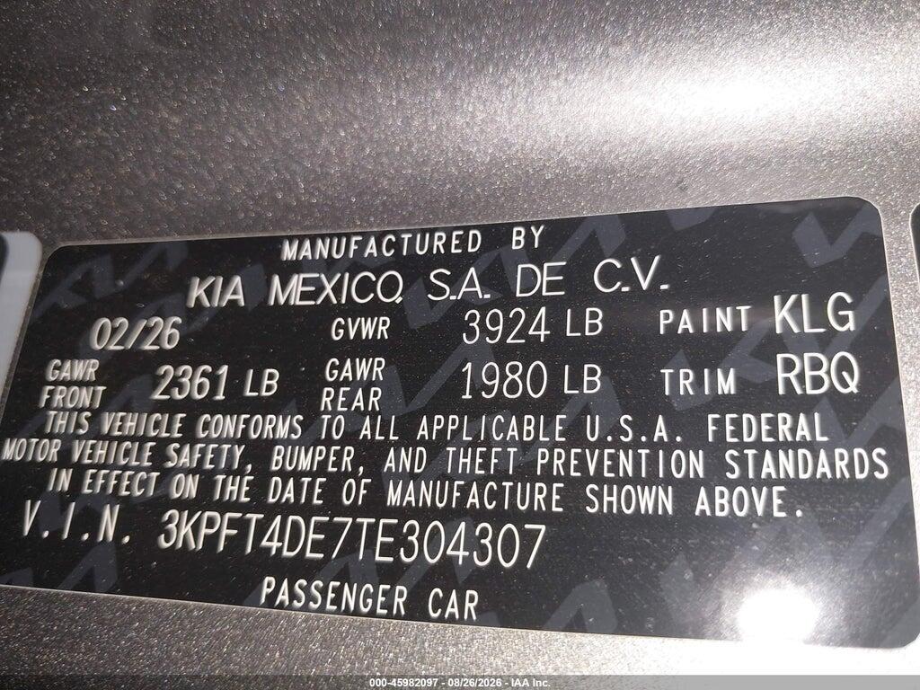 3KPFT4DE7TE304307 2026 KIA K4 photo no. 9