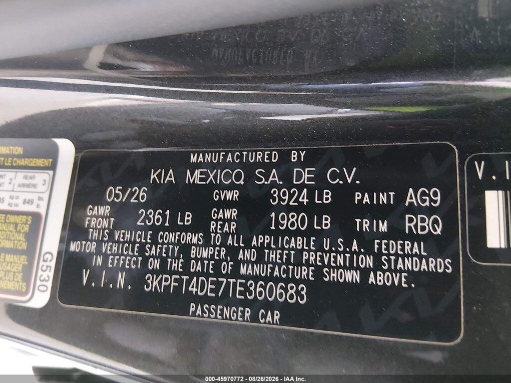 3KPFT4DE7TE360683 2026 KIA K4 photo no. 9