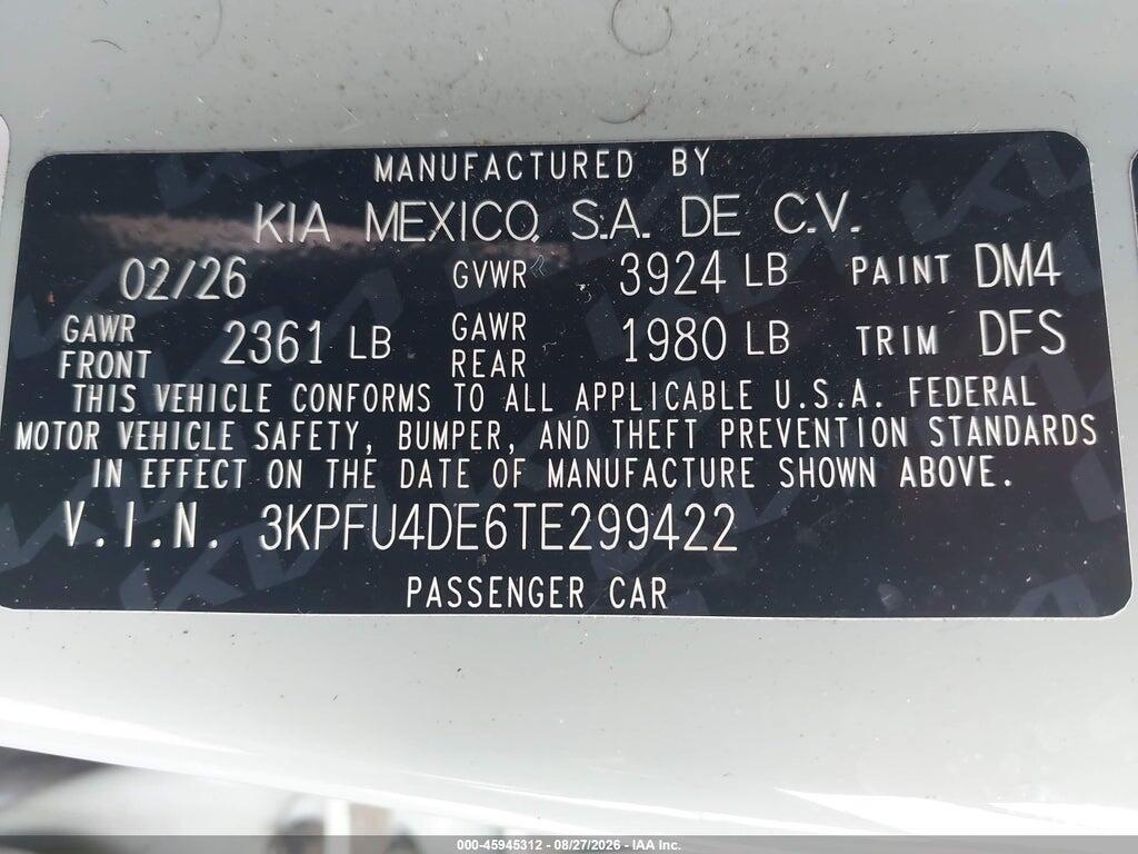 3KPFU4DE6TE299422 2026 KIA K4 photo no. 9