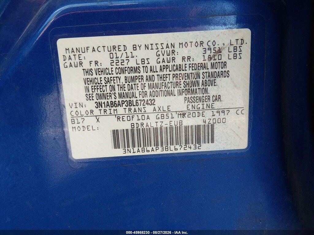3N1AB6AP3BL672432 2011 NISSAN SENTRA photo no. 9