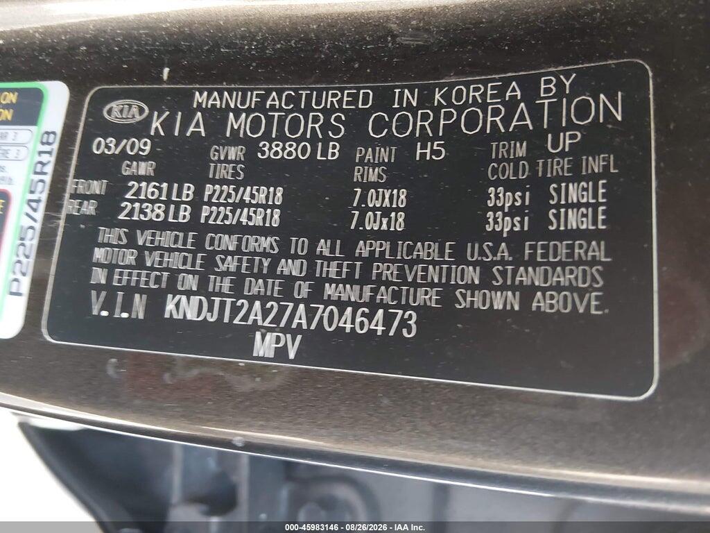 KNDJT2A27A7046473 2010 KIA SOUL photo no. 9