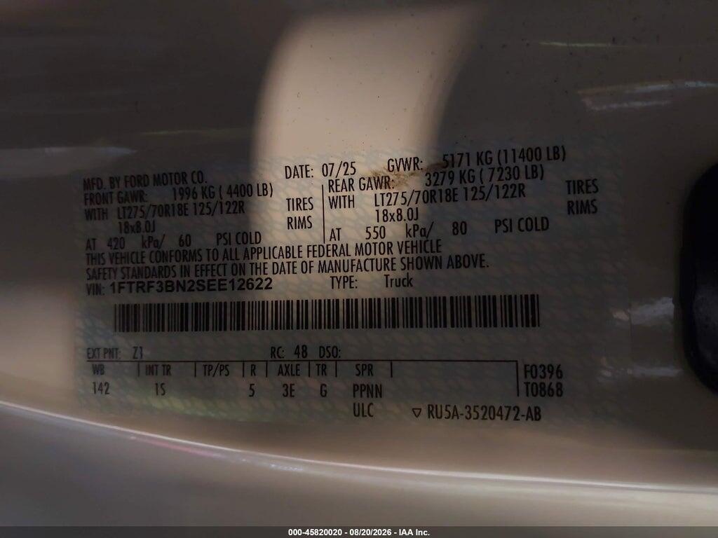1FTRF3BN2SEE12622 2025 FORD F-350 photo no. 9
