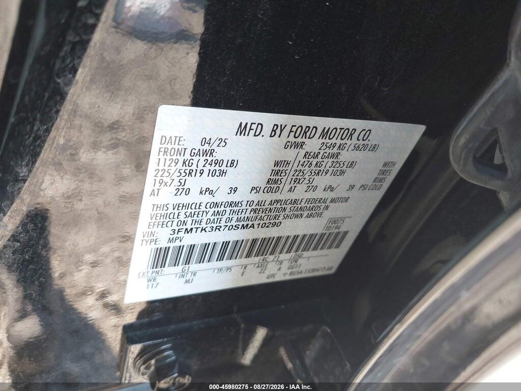 3FMTK3R70SMA10290 2025 FORD MUSTANG MACH-E photo no. 9