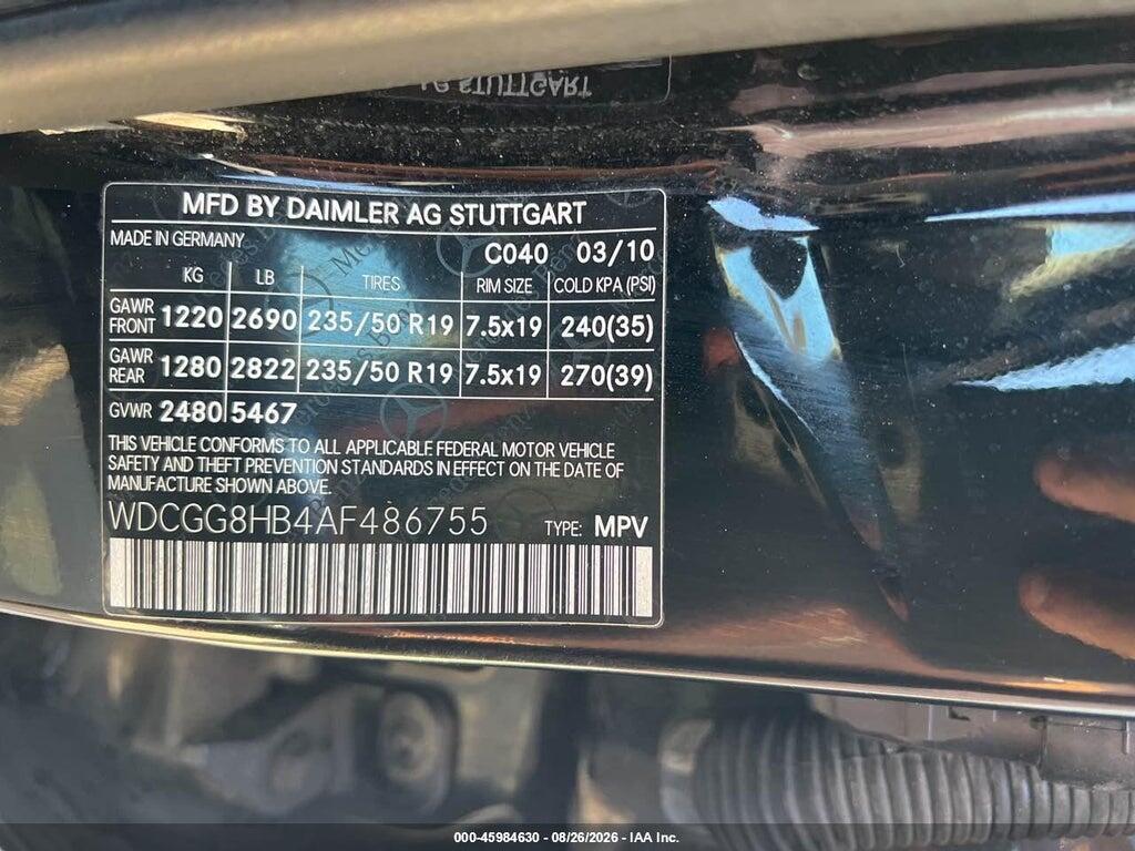 WDCGG8HB4AF486755 2010 MERCEDES-BENZ GLK 350 photo no. 9