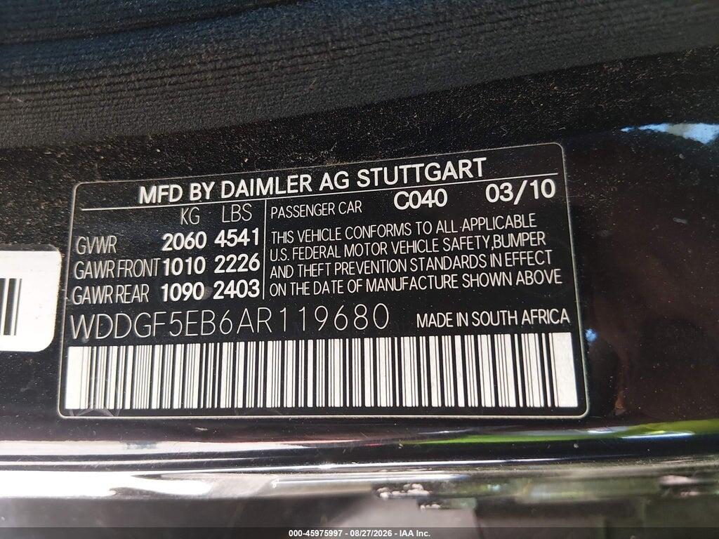 WDDGF5EB6AR119680 2010 MERCEDES-BENZ C 300 photo no. 9