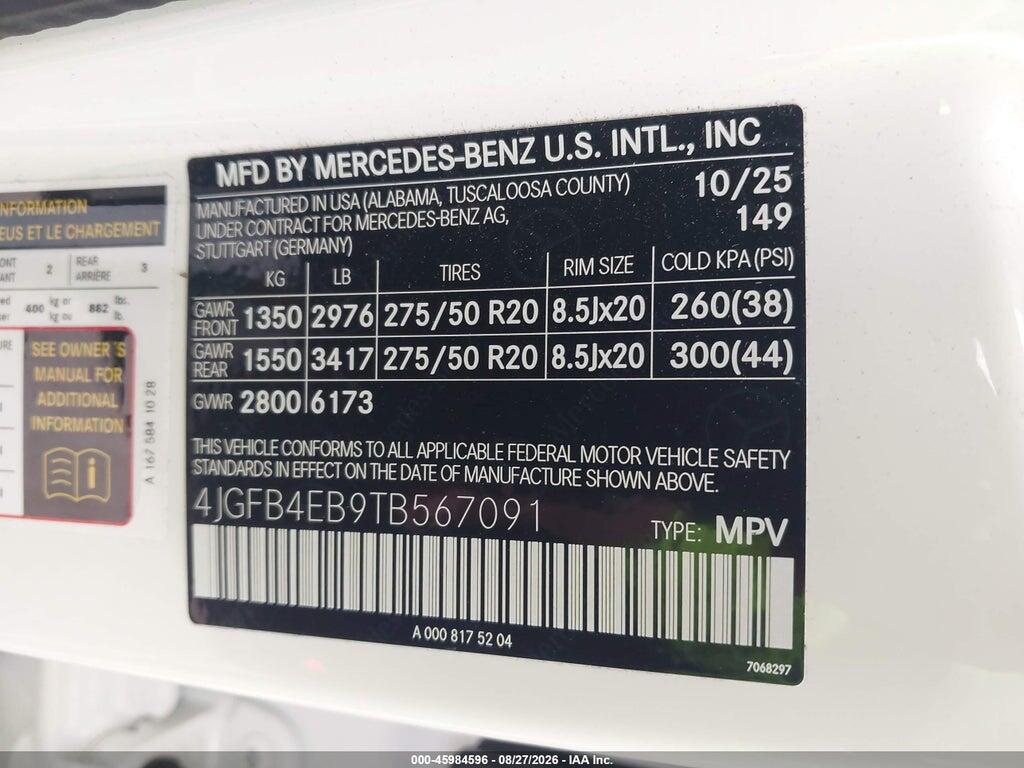 4JGFB4EB9TB567091 2026 MERCEDES-BENZ GLE 350 photo no. 9