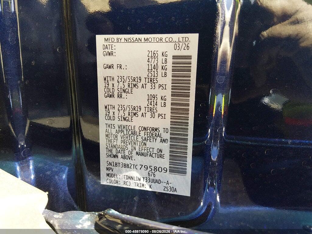 5N1BT3BB2TC795809 2026 NISSAN ROGUE photo no. 9