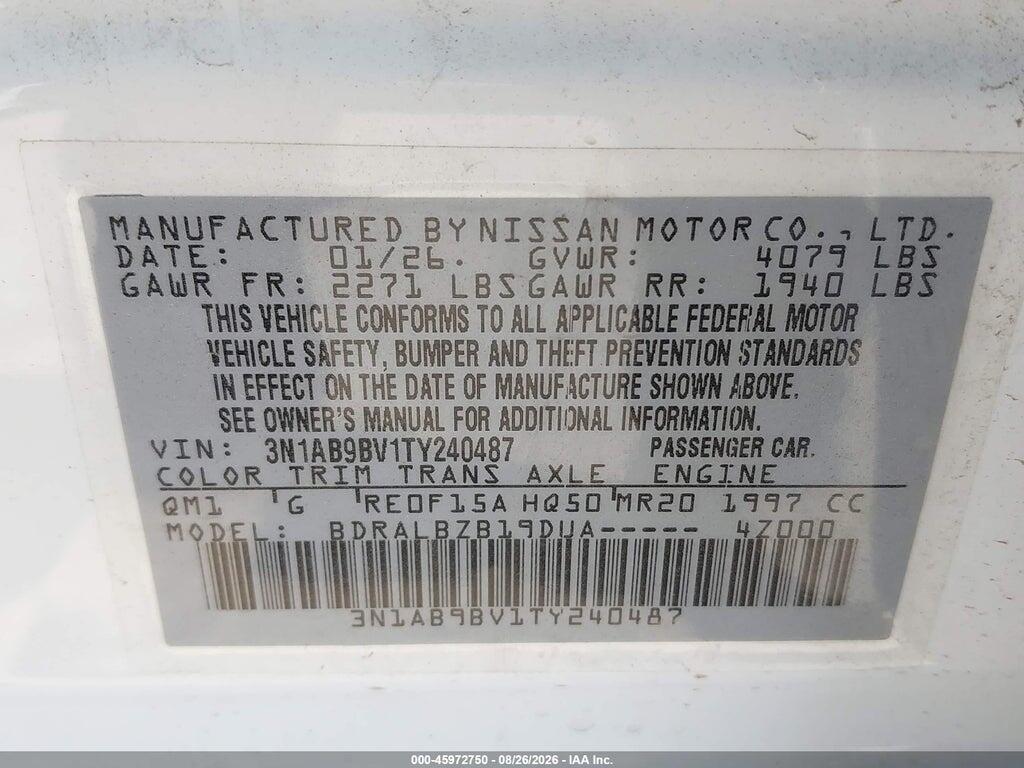 3N1AB9BV1TY240487 2026 NISSAN SENTRA photo no. 4