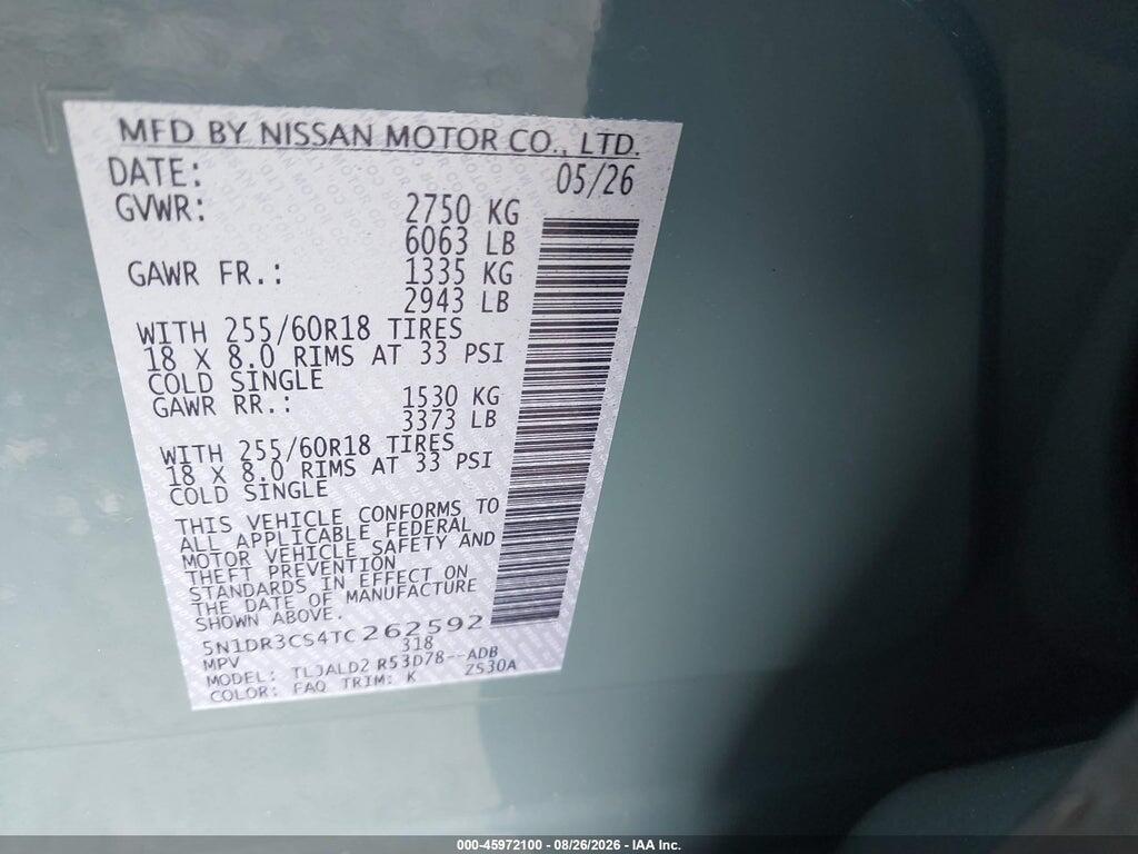 5N1DR3CS4TC262592 2026 NISSAN PATHFINDER photo no. 9