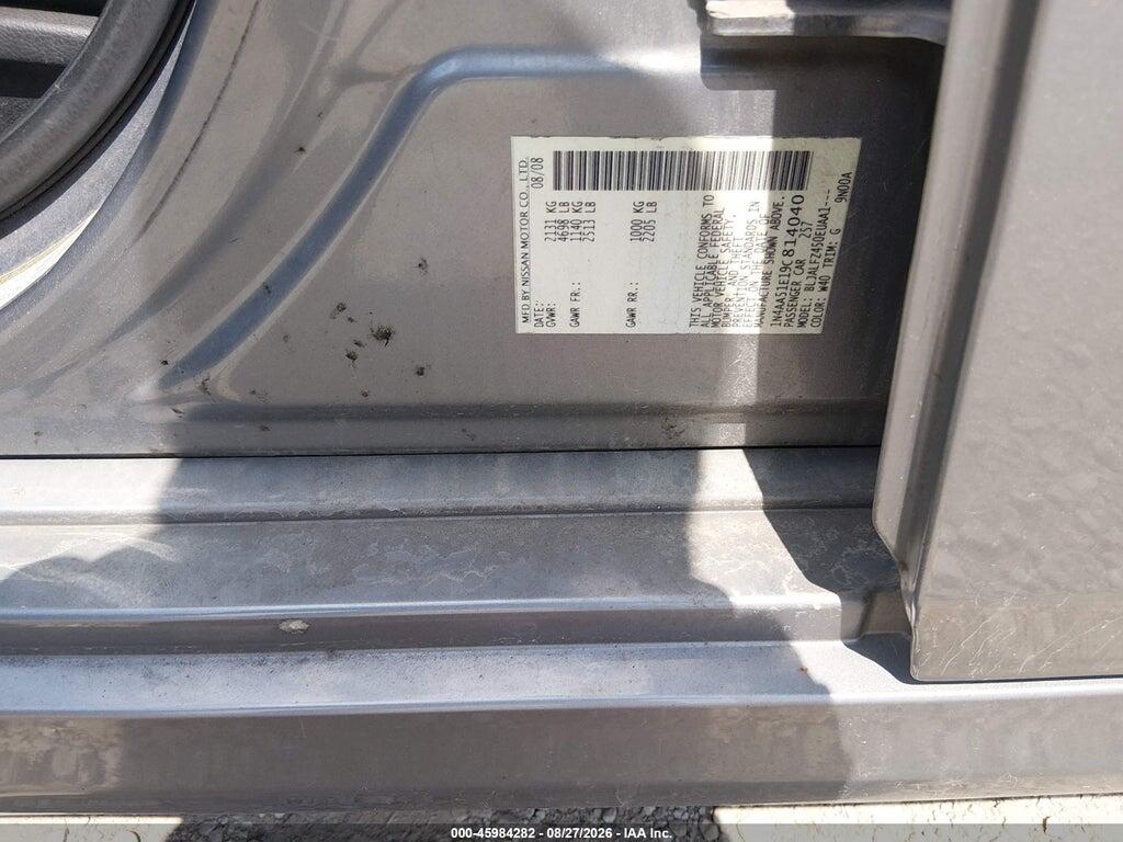 1N4AA51E19C814040 2009 NISSAN MAXIMA photo no. 9