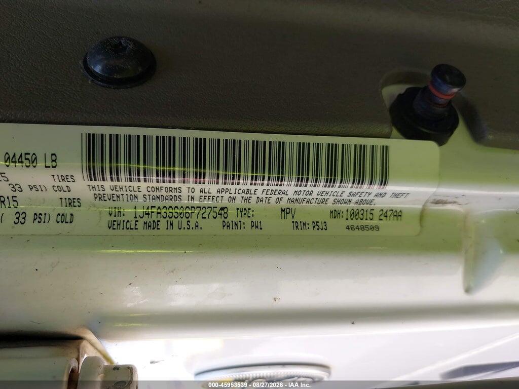 1J4FA39S06P727548 2006 JEEP WRANGLER photo no. 9
