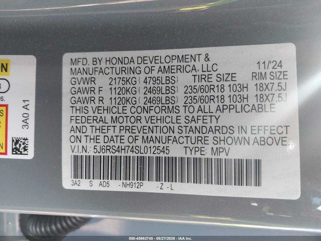 5J6RS4H74SL012545 2025 HONDA CR-V photo no. 9