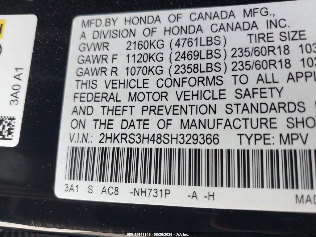 2HKRS3H48SH329366 2025 HONDA CR-V photo no. 9