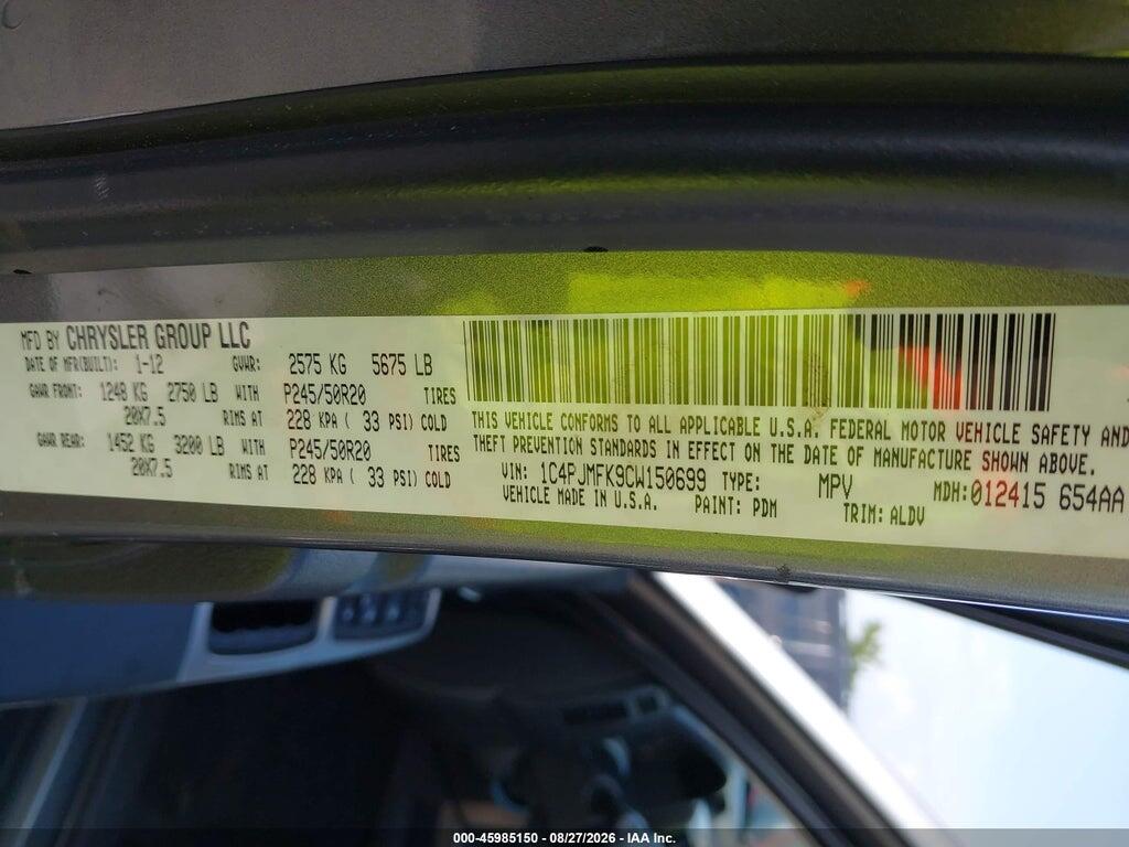 1C4PJMFK9CW150699 2012 JEEP LIBERTY photo no. 9