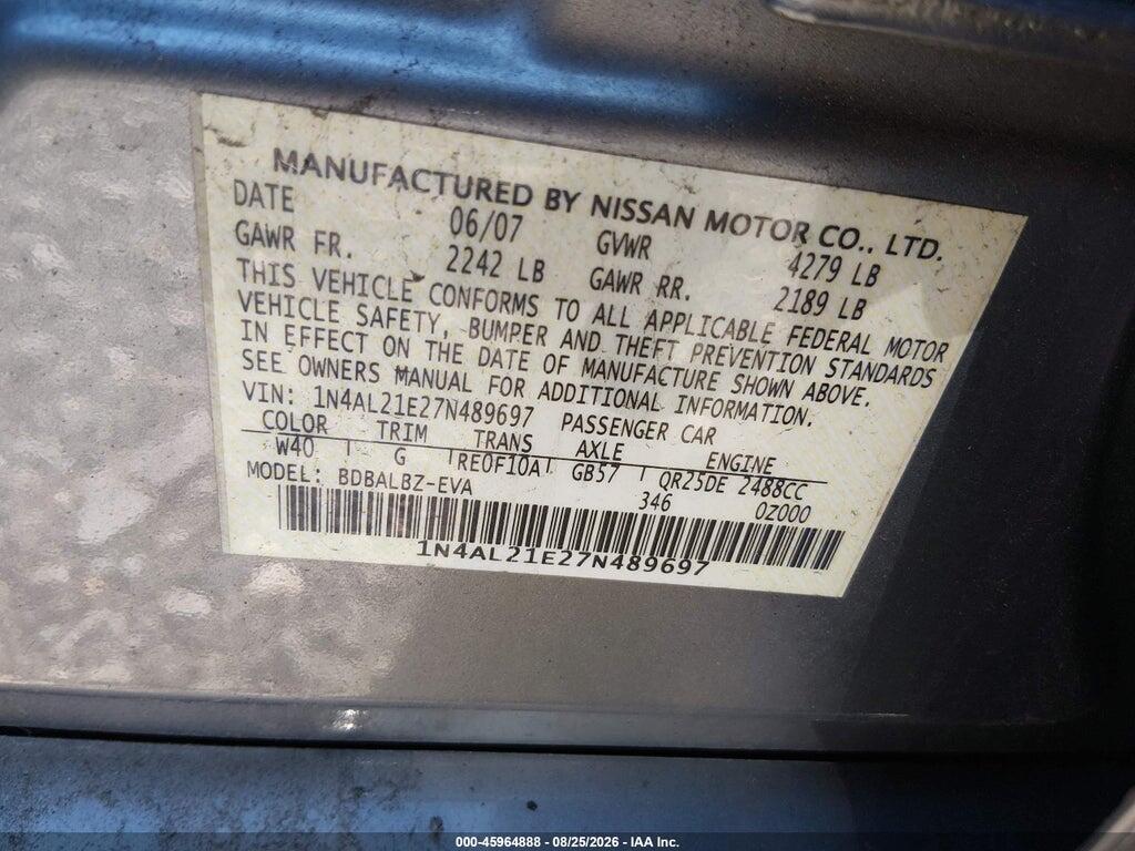 1N4AL21E27N489697 2007 NISSAN ALTIMA photo no. 9