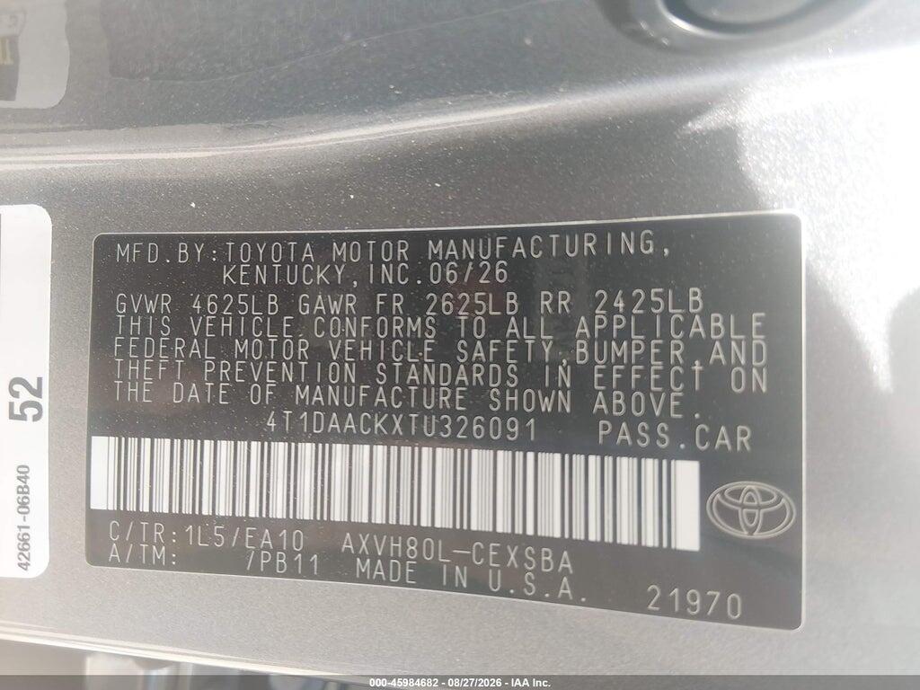 4T1DAACKXTU326091 2026 TOYOTA CAMRY photo no. 9