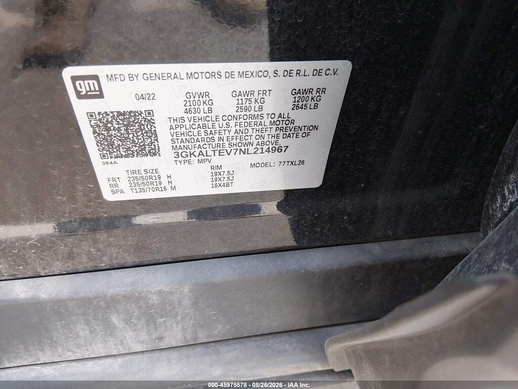 3GKALTEV7NL214967 2022 GMC TERRAIN photo no. 9