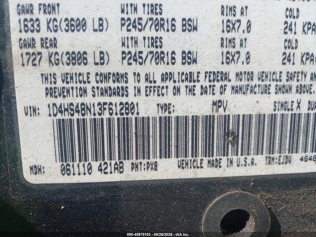 1D4HS48N13F612801 2003 DODGE DURANGO photo no. 9