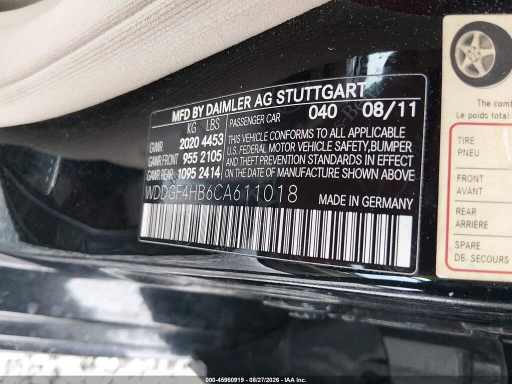 WDDGF4HB6CA611018 2012 MERCEDES-BENZ C 250 photo no. 9